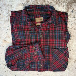 Marino Bay Brawny Fit Plaid Flannel Shirt